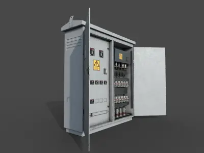 Electric Fuse Box Low-poly 3D model