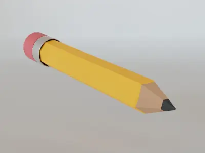 Pencil 3D illustration model 3D model
