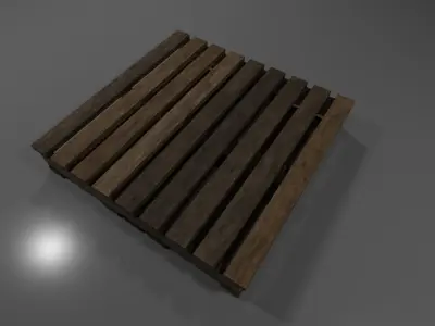 Standard Wood Pallet Low Poly  Low-poly 3D model