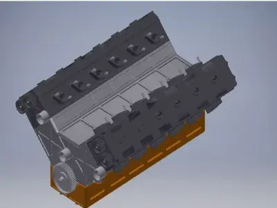 V12 engine 3d model  3D model