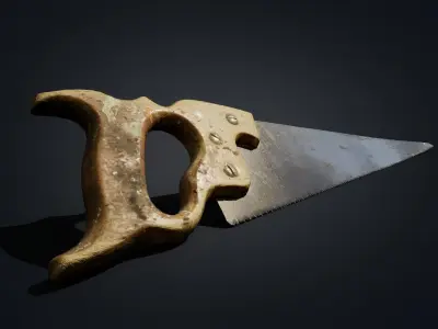 Vintage saw Low-poly 3D model purchase