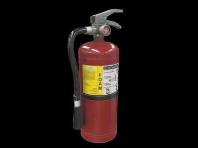 Fire Extinguisher Foam Low-poly 3D model