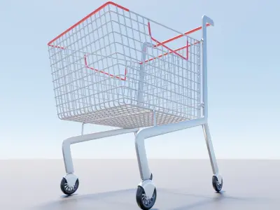 Shopping cart 3D model April 2021 3D model