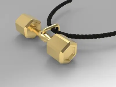 Dumbbell pendant 3D print model