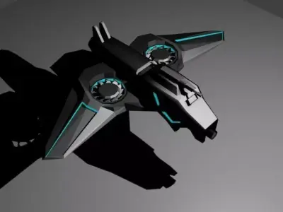 drone futuristic fighter jet 3D model