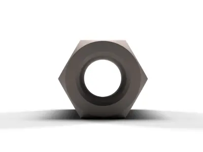 Coupling Nut  Low-poly 3D model