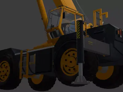 Construction Crane HighQuality PBR Optimized Realistic low poly Low-poly 3D model