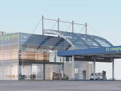 EV charging station 3D model purchase