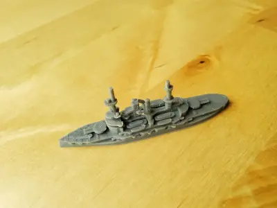 German Deutschland Class Battleship 3D print model