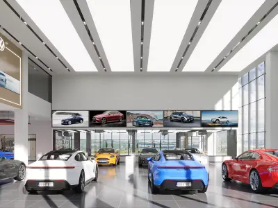 4S car dealership  3D model