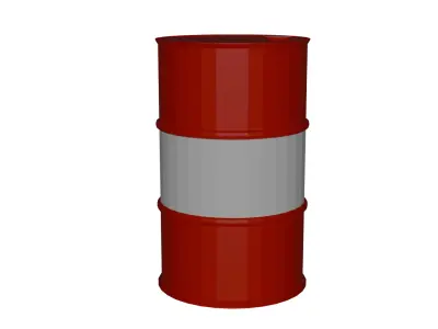 Industrial Metal Barrel 3D Model  Low Poly Low-poly 3D model