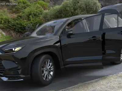 Toyota Grand Highlander 2024 Black 3D model