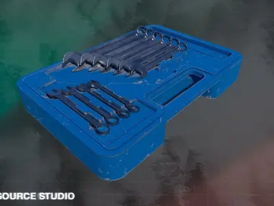 Tool-Instrumental Box LowPoly GameReady by Soutsource Studio Low-poly 3D model