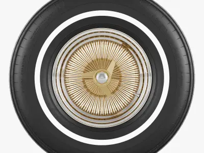 Wire Wheel  Tire Firestone 3D model