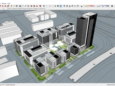 Sketchup Residential Complex Z5 3D model