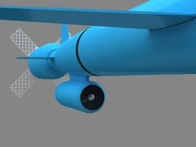 Soumar Iranian Cruise Missile Low-poly 3D model