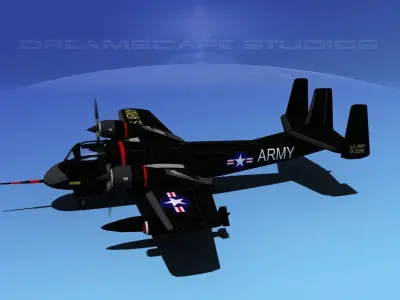 Grumman OV-1D Mohawk V11 3D model