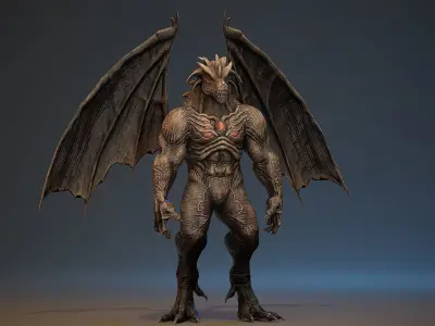 Draconid 2 Low-poly 3D model