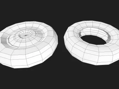 Car Tires Low-poly 3D model