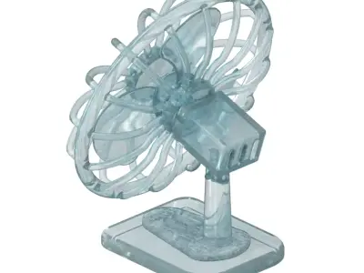 Transparent Table Fan Toy 3D model