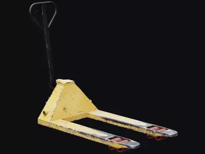 Low Poly PBR Pallet Jack Low-poly 3D model