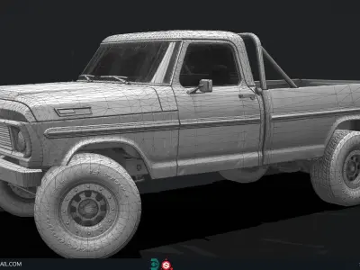 Offroad Vehicle Game Asset Low-poly 3D model
