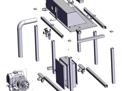 Automatic end face grinding machine 3D model