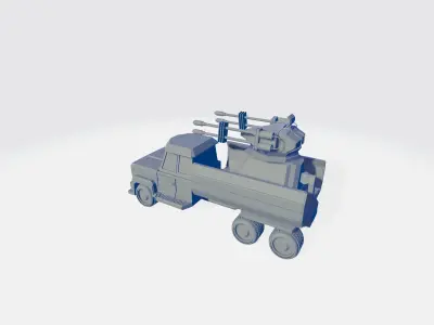 War Truck  Low-poly 3D model