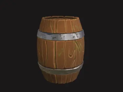 Gunpowder Barrel Low-poly 3D model