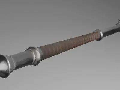 Medieval iron flail Free low-poly 3D model