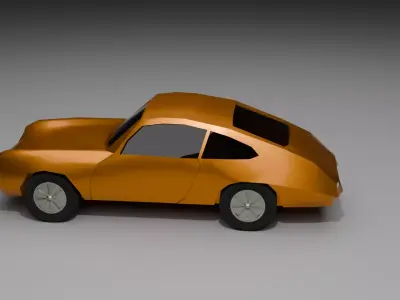 Stylized Low-Poly Vintage Car Antique Vehicle Game ready FBX OBJ Low-poly 3D model