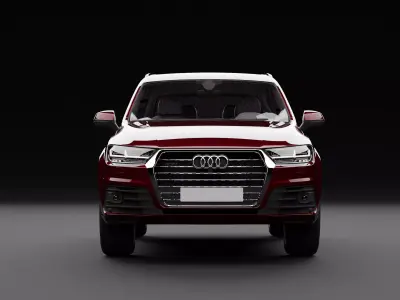 Audi Q7 Tfsi e Red Burgundy Dark 3D model