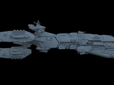 Space Battle Cruiser 3D model