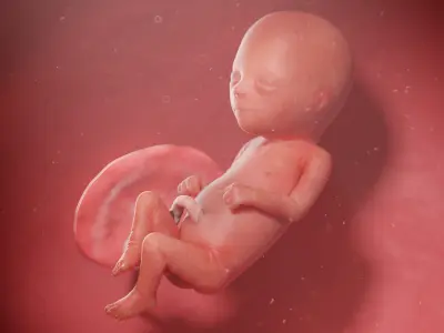 Fetus Week 16 Animated 3D model