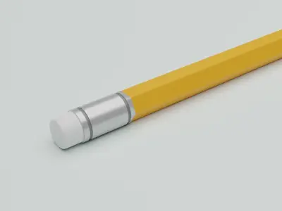 Low poly pencil Free low-poly 3D model