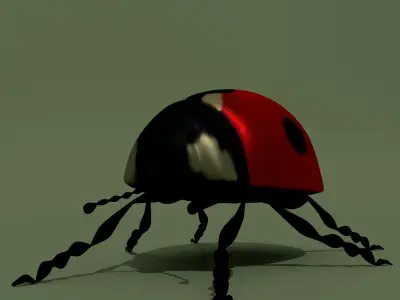 LowPoly Ladybug Low-poly 3D model