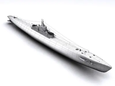 K-21 WWII Soviet Submarine 3D model