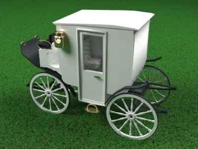 White Lady Carriage 3D model