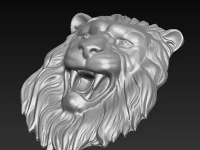 Lion Relief   3D model 3D print model