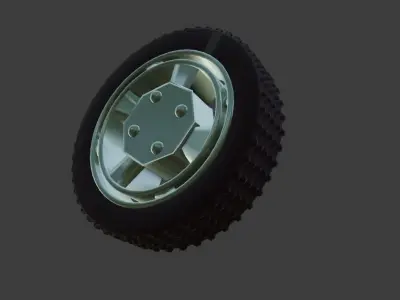 Car Tyre and Rim Free 3D model