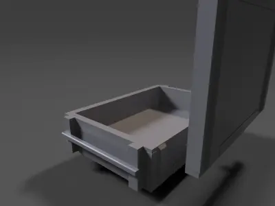 Vintage Soviet Ammo Crate Low-poly 3D model