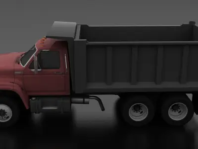 F-Series FT-900 Dump Truck Tandem Axle 1995 Low-poly 3D model
