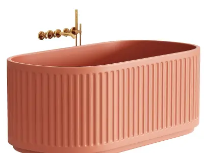 Sereno Terracotta Concrete Freestanding 3D model