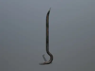 Crowbar hook Low-poly 3D model buy