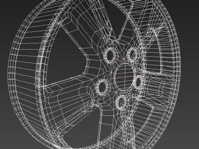 Car rim 7 Low-poly 3D model
