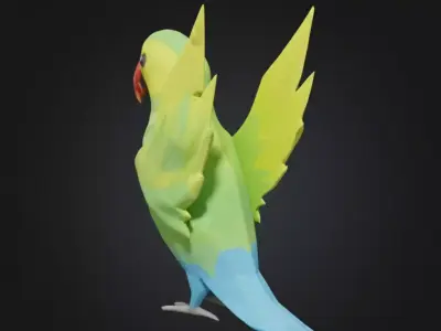 Geometric Parrot 3D Modern Decorative Sculpture Free 3D print model purchase