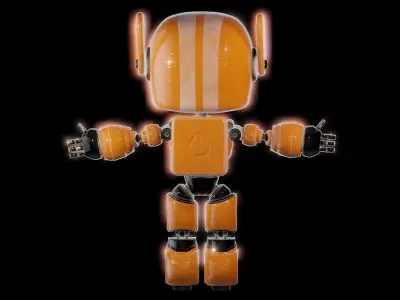 Orange Robot from Love Death And Robots Free 3D model purchase