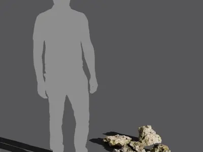  Mossy Limestone Rock Models Collection 