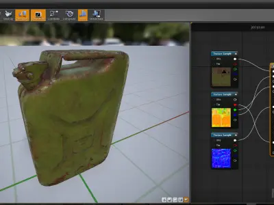Soviet old rusty canister 20L Low-poly 3D model