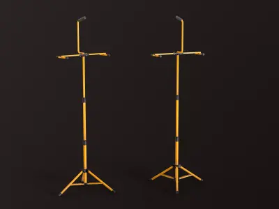 Tripod Work Lamp Low-poly 3D model